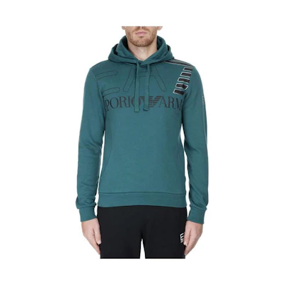 Emporio Armani SS23 EV7 Floral Hoodie Dark Green 6GPM30-PJ07Z-1855