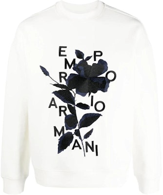 EMPORIO ARMANI SS23 Floral Logo Print Crewneck Sweatshirt Men’s White. 3R1MBB-1JHSZ-0101 Buy EMPORIO ARMANI SS23 Floral Logo Print Crewneck Sweatshirt Men’s White. 3R1MBB-1JHSZ-0101