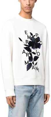EMPORIO ARMANI SS23 Floral Logo Print Crewneck Sweatshirt Men’s White. 3R1MBB-1JHSZ-0101 Purchase EMPORIO ARMANI SS23 Floral Logo Print Crewneck Sweatshirt Men’s White. 3R1MBB-1JHSZ-0101