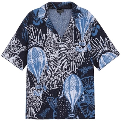 엠포리오 아르마니 SS23 플로럴 프린트 셔츠 네이비 블루 - 리조트 캡슐. 6R1CV5-1M40Z-F902 Buy 엠포리오 아르마니 SS23 플로럴 프린트 셔츠 네이비 블루 - 리조트 캡슐. 6R1CV5-1M40Z-F902