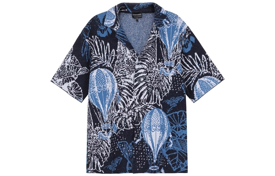 Order EMPORIO ARMANI SS23 Floral Print Shirt Navy Blue -  Resort Capsule. 6R1CV5-1M40Z-F902