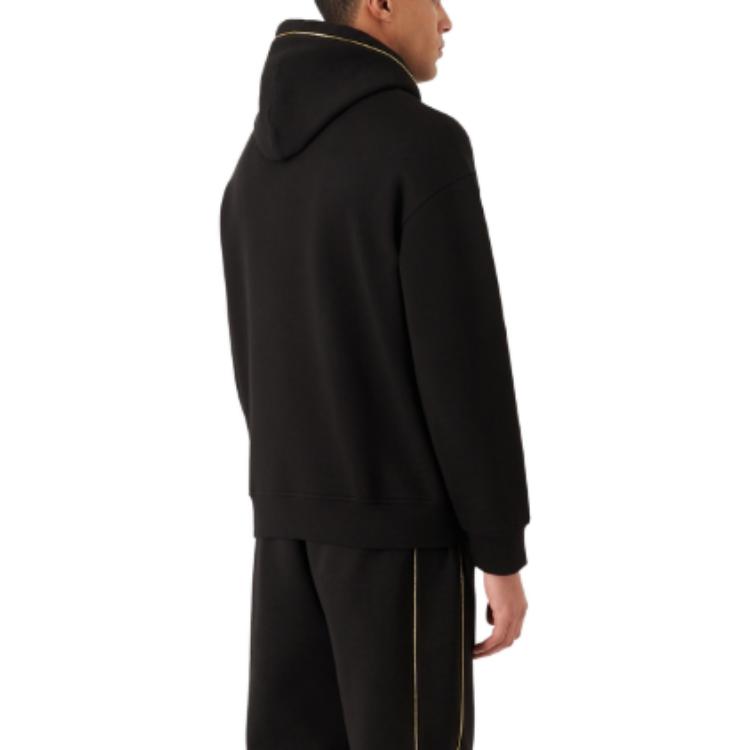 EMPORIO ARMANI SS23 Gradient Logo Hoodie Black 3R1MBW1JHSZ 圖 4