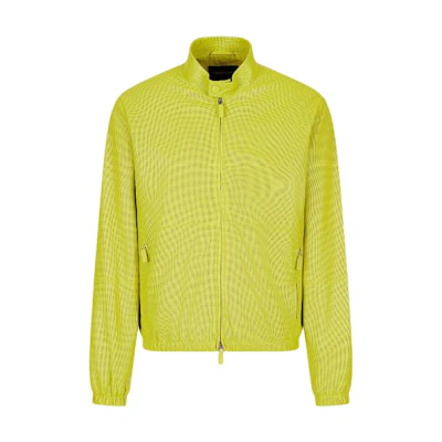 Emporio Armani SS23 Green Lambskin Zipper Jacket D41R86D-1P860-1517