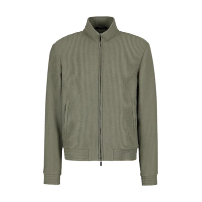 Emporio Armani SS23 Green Solid Color Zip-Up Jacket H41R29-E1070-1544