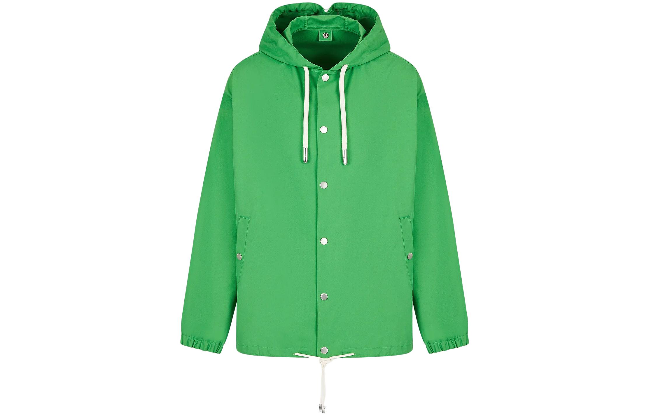 Emporio Armani SS23 Green Solid Drawstring Hooded Jacket 3R1B8B1-NW1Z1-0538