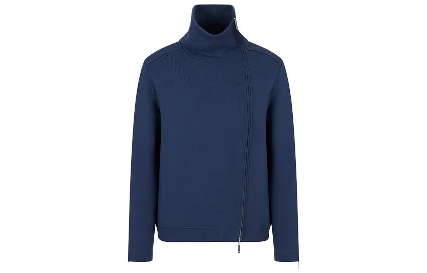 Emporio Armani SS23 High-Neck Navy Blue Long-Sleeve Sweatshirt 3R1B6V1-JZ1Z1-0922