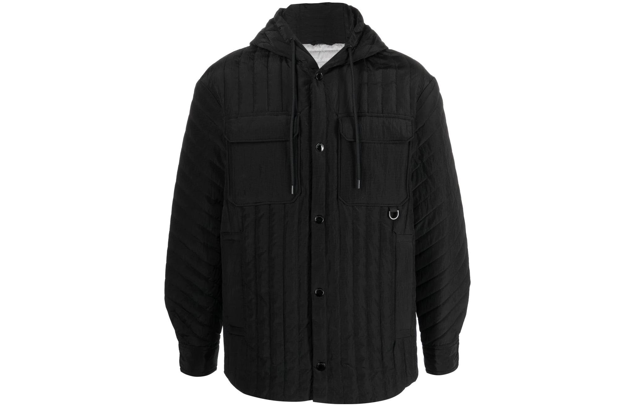 Emporio Armani SS23 Hooded Down Jacket with Drawstring in Solid Color 3R1BC61N-ROZ1-0999