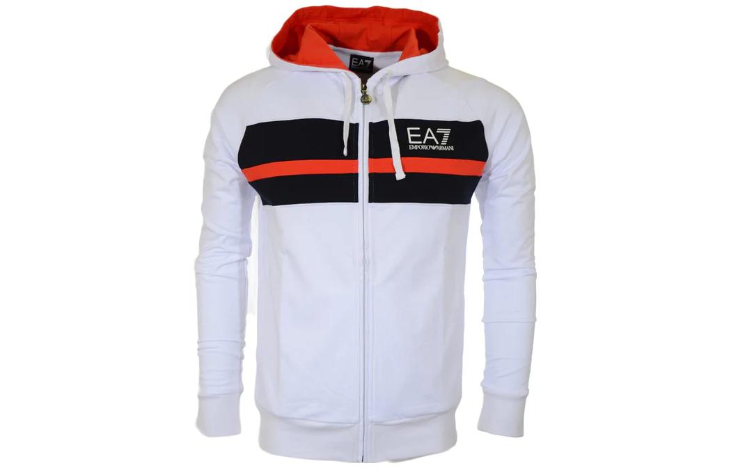 Emporio Armani SS23 Hooded Zip-Up Sweatshirt White Edition 274590-4A231-00010