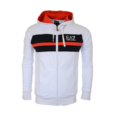 Emporio Armani SS23 Hooded Zip-Up Sweatshirt White Edition 274590-4A231-00010