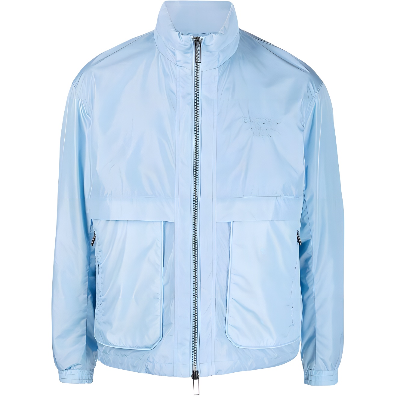 Emporio Armani SS23 Light Blue Solid Zip-Up Hoodie Jacket 3R1BC2-1NRMZ-0708