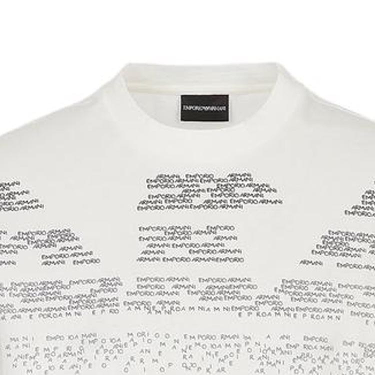 Lookbook Emporio Armani SS23 Logo Crewneck Short Sleeve T-Shirt Men’s White. 3R1TV0-1JSAZ-0101