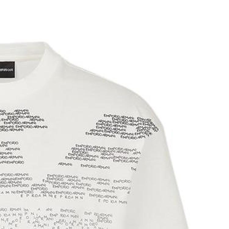 Shop Emporio Armani SS23 Logo Crewneck Short Sleeve T-Shirt Men’s White. 3R1TV0-1JSAZ-0101