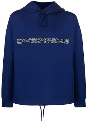 エンポリオアルマーニ SS23 ロゴ刺繍ドローストリングフーディ アイアンブルー 3R1MBC-1JHSZ-0862 Order エンポリオアルマーニ SS23 ロゴ刺繍ドローストリングフーディ アイアンブルー 3R1MBC-1JHSZ-0862