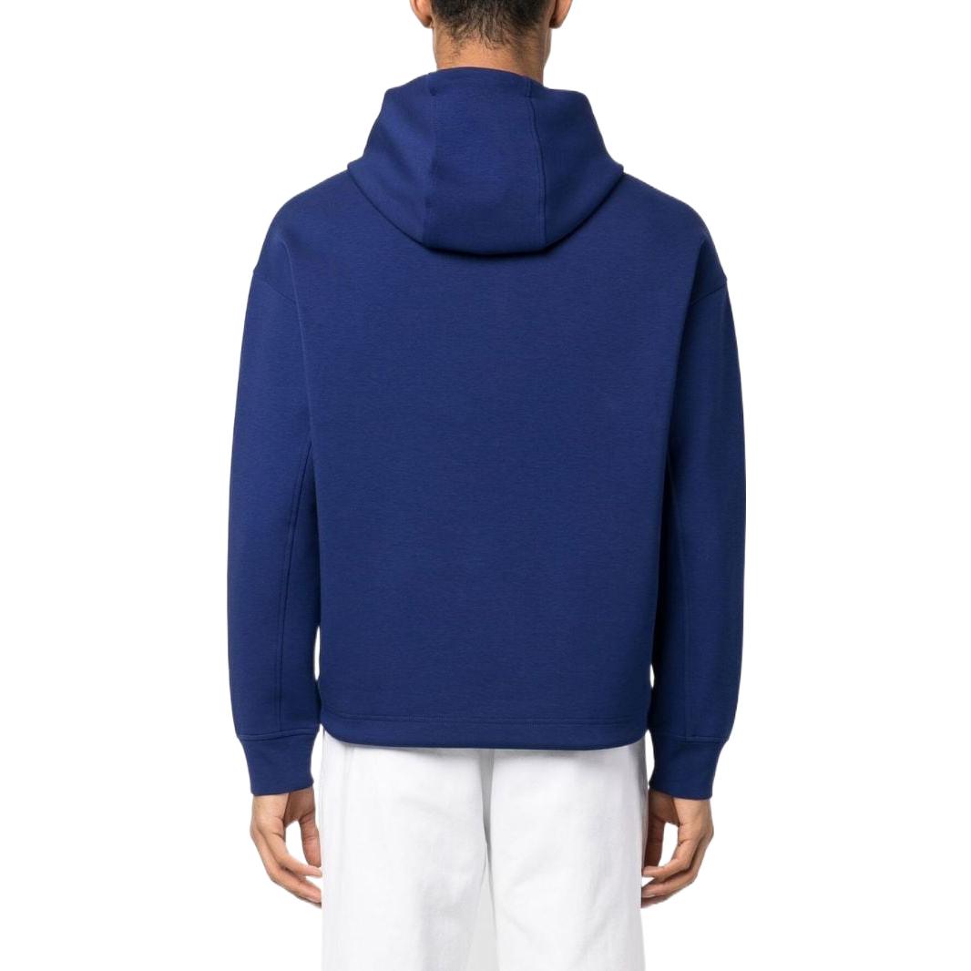 Emporio Armani SS23 Logo Embroidered Drawstring Hoodie Iron Blue 3R1MBC-1JHSZ-0862 圖 4