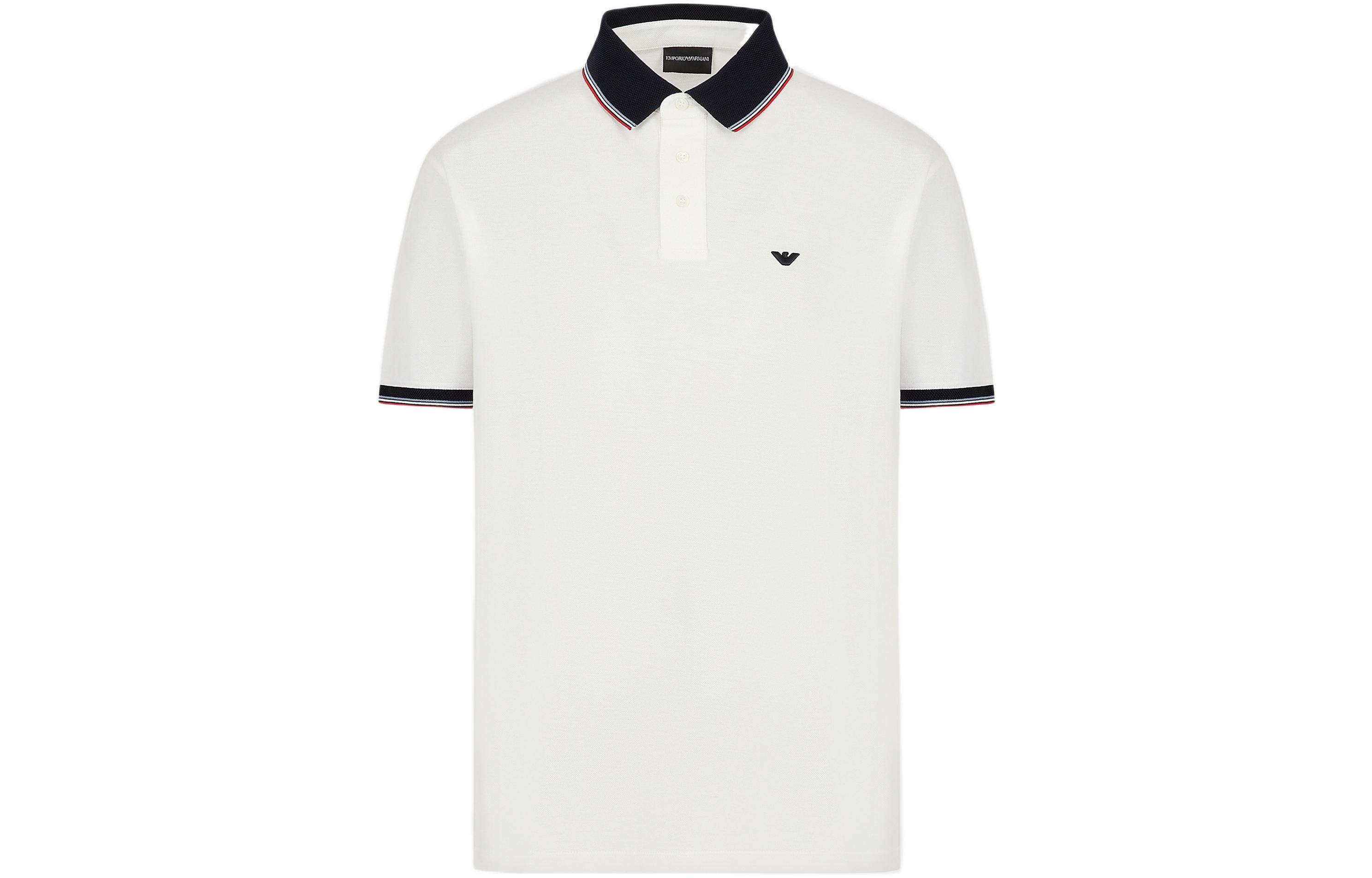 Order EMPORIO ARMANI SS23 Logo Embroidered Short Sleeve Polo Men Off-White. 3R1F70-1JTKZ-01F9