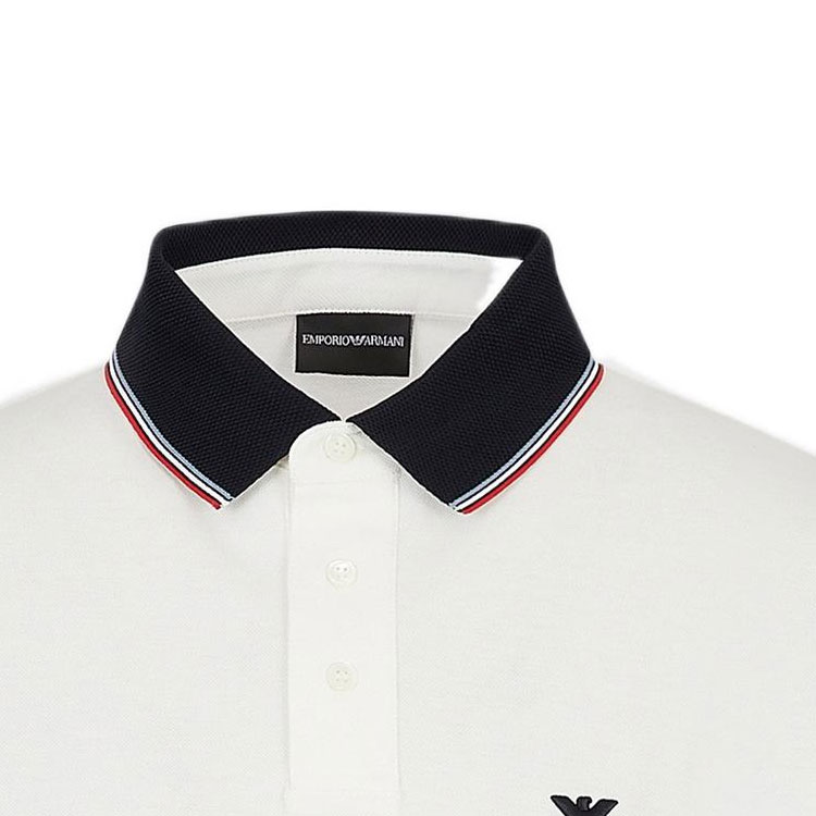 Sizing EMPORIO ARMANI SS23 Logo Embroidered Short Sleeve Polo Men Off-White. 3R1F70-1JTKZ-01F9