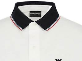 Sizing EMPORIO ARMANI SS23 刺繡Logo短袖Polo衫 男款 米白色。 3R1F70-1JTKZ-01F9