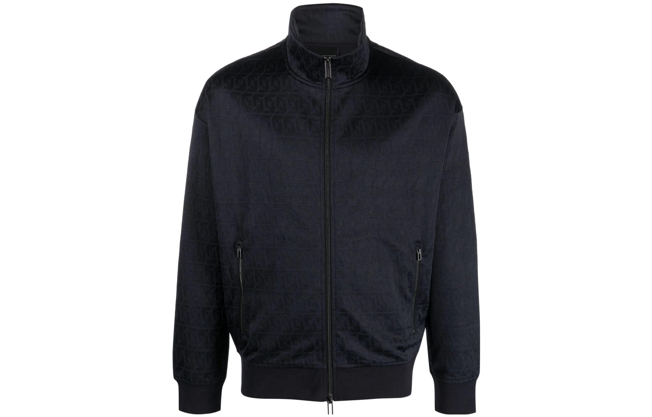 Emporio Armani SS23 Logo Embroidered Zip Jacket Navy Blue 3R1MCW-1JMSZ-0920