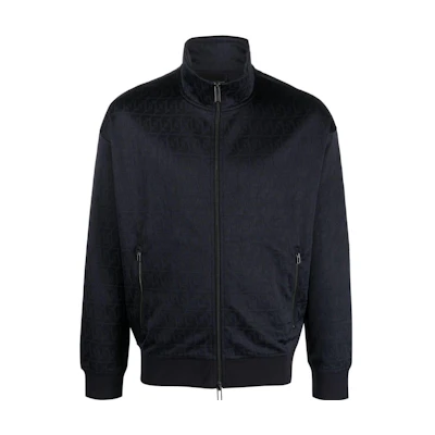 Emporio Armani SS23 Logo Embroidered Zip Jacket Navy Blue 3R1MCW-1JMSZ-0920