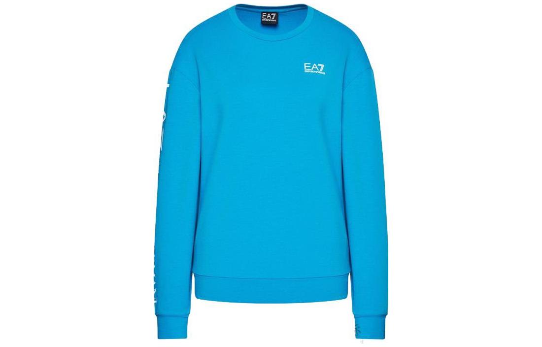 Emporio Armani SS23 Logo Print Blue Sweatshirt Unisex 3KTM16-TJ5FZ-1523