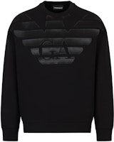 EMPORIO ARMANI SS23 Logo Print Crewneck Long Sleeve Sweatshirt Men Black 3R1MDH-1JHSZ-0094 EMPORIO ARMANI SS23 Logo Print Crewneck Long Sleeve Sweatshirt Men Black 3R1MDH-1JHSZ-0094