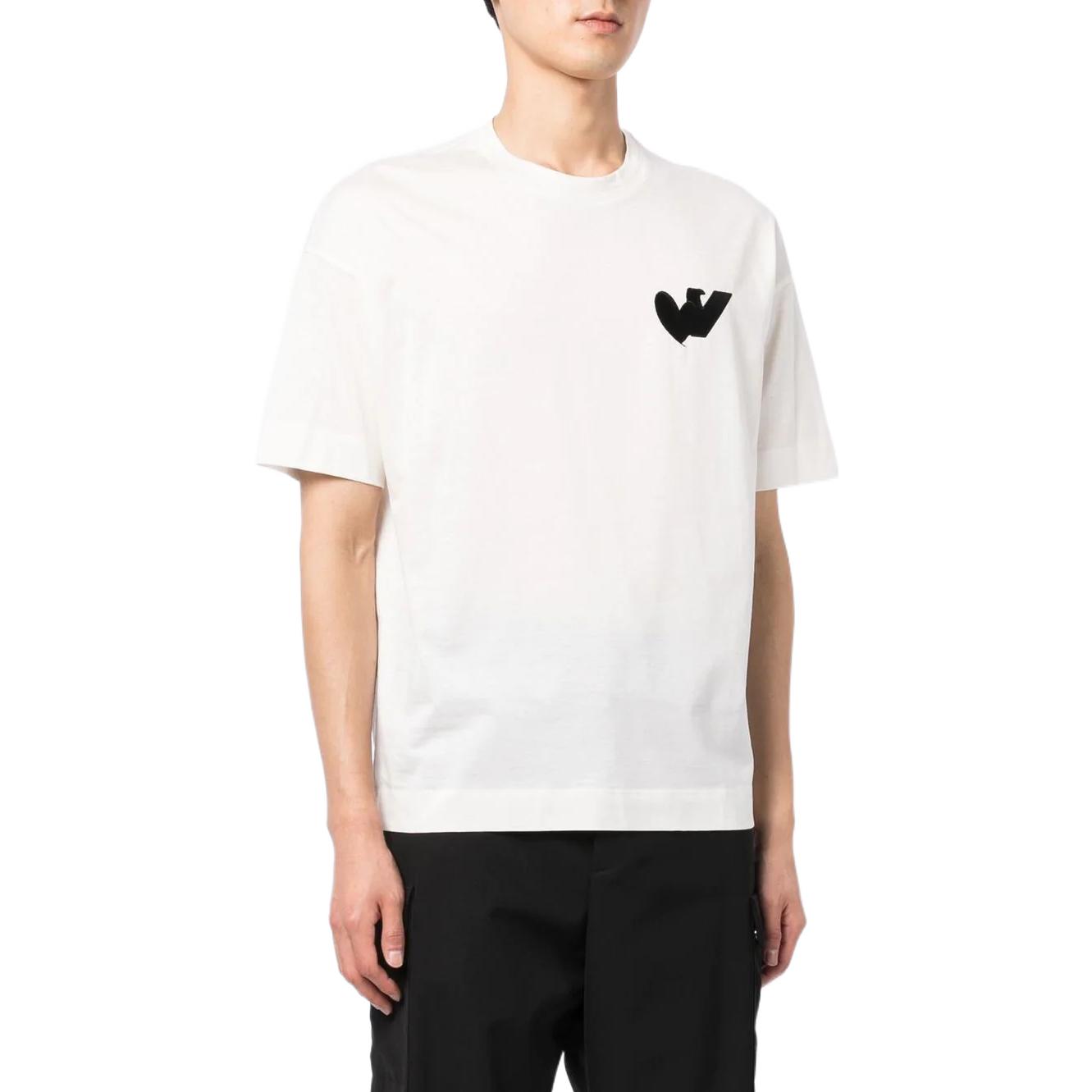 Purchase Emporio Armani SS23 Logo Print Crewneck Short Sleeve Tee  White. 6L1TG2-1JSAZ-0101