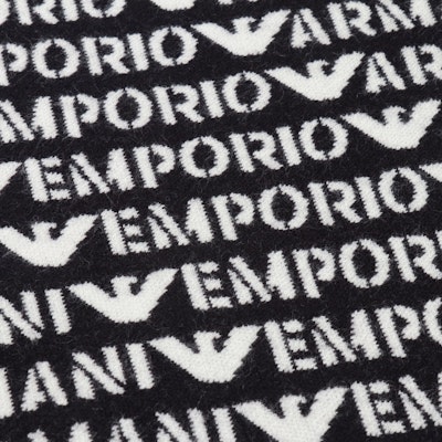 エンポリオアルマーニ SS23 ロゴプリント クルーネックスウェット ネイビー/ホワイト 6R1MU2-1MMKZ-F905 1