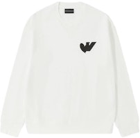 Emporio Armani SS23 Logo Print Loose Fit Crewneck Long Sleeve Sweatshirt White 6L1MB5-1JQNZ-0101 Emporio Armani SS23 Logo Print Loose Fit Crewneck Long Sleeve Sweatshirt White 6L1MB5-1JQNZ-0101
