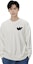 Shop Emporio Armani SS23 Logo Print Loose Fit Crewneck Long Sleeve Sweatshirt White 6L1MB5-1JQNZ-0101
