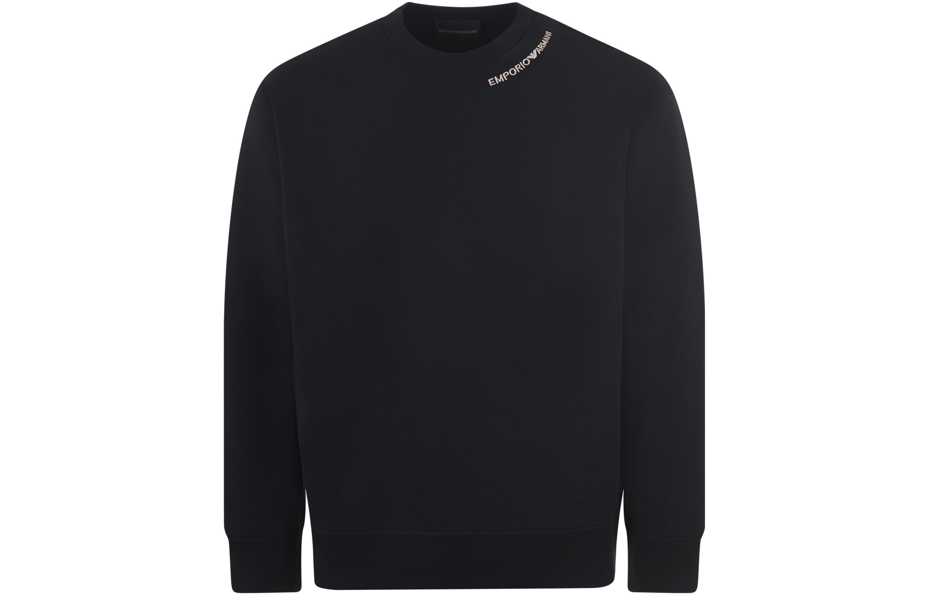 Emporio Armani SS23 Logo Print Pullover Sweatshirt Black () 3R1MCY-1JHSZ-0999