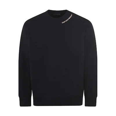 Emporio Armani SS23 Logo Print Pullover Sweatshirt Black () 3R1MCY-1JHSZ-0999