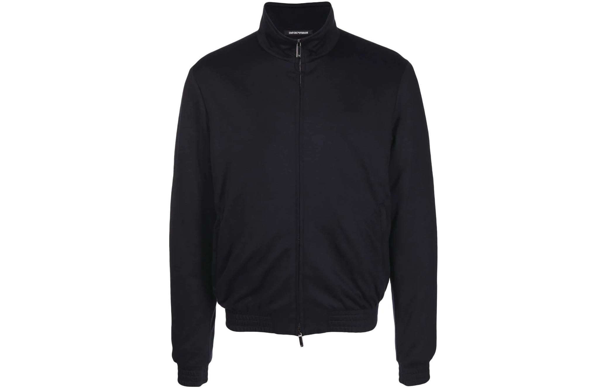 Emporio Armani SS23 Navy Blue Casual Zip-Up Bomber Jacket for Men H31R29-C1054-0922