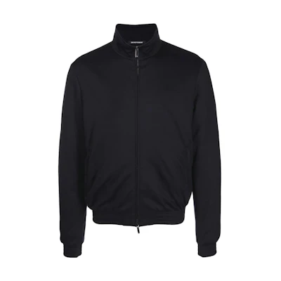 Emporio Armani SS23 Navy Blue Casual Zip-Up Bomber Jacket for Men H31R29-C1054-0922