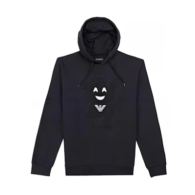 Emporio Armani SS23 Navy Blue Cotton Hoodie 3G1M71-1J07Z-0922