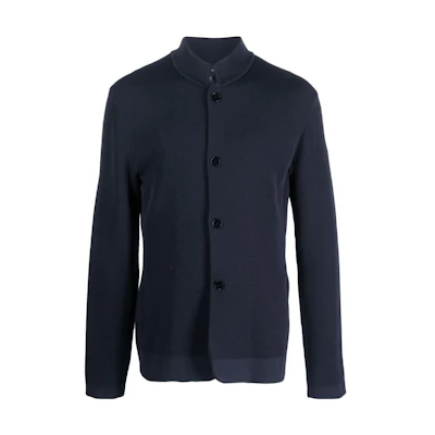 Emporio Armani SS23 Navy Blue Single-Breasted Long-Sleeve Jacket 6L1GY1-1MFDZ-0922