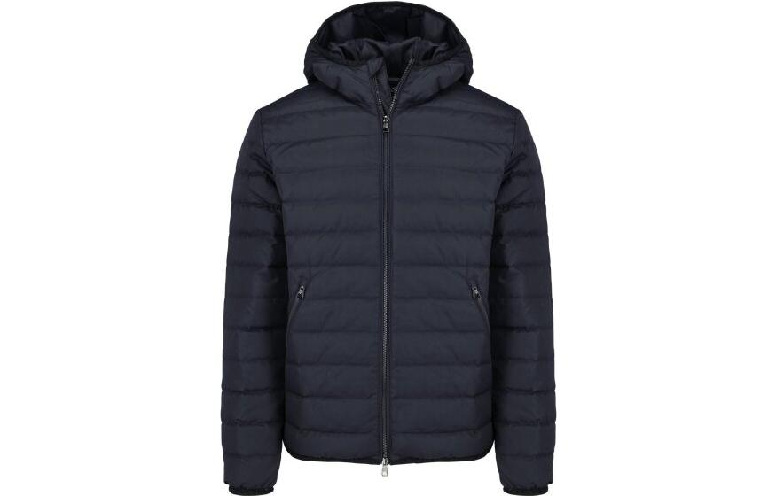 Emporio Armani SS23 Navy Hooded Down Jacket Long-Sleeve Outerwear 6GPB15-PNT0Z-1578