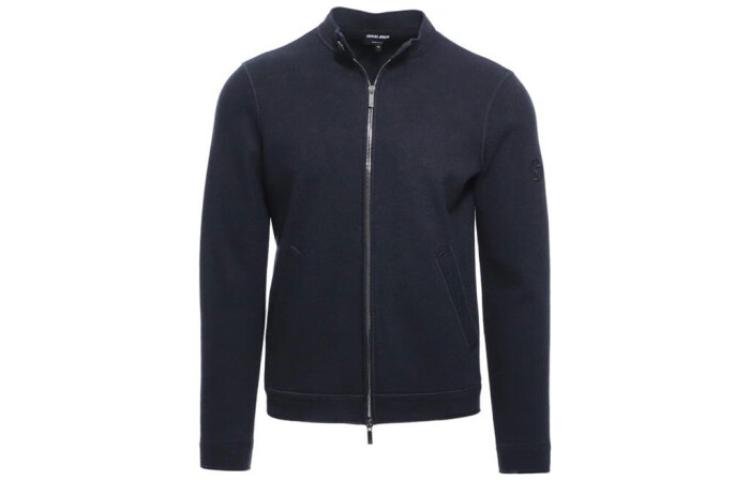 Emporio Armani SS23 Navy Zip-Up Jacket with Stand Collar 3HSB50-SJYVZ-UBWF