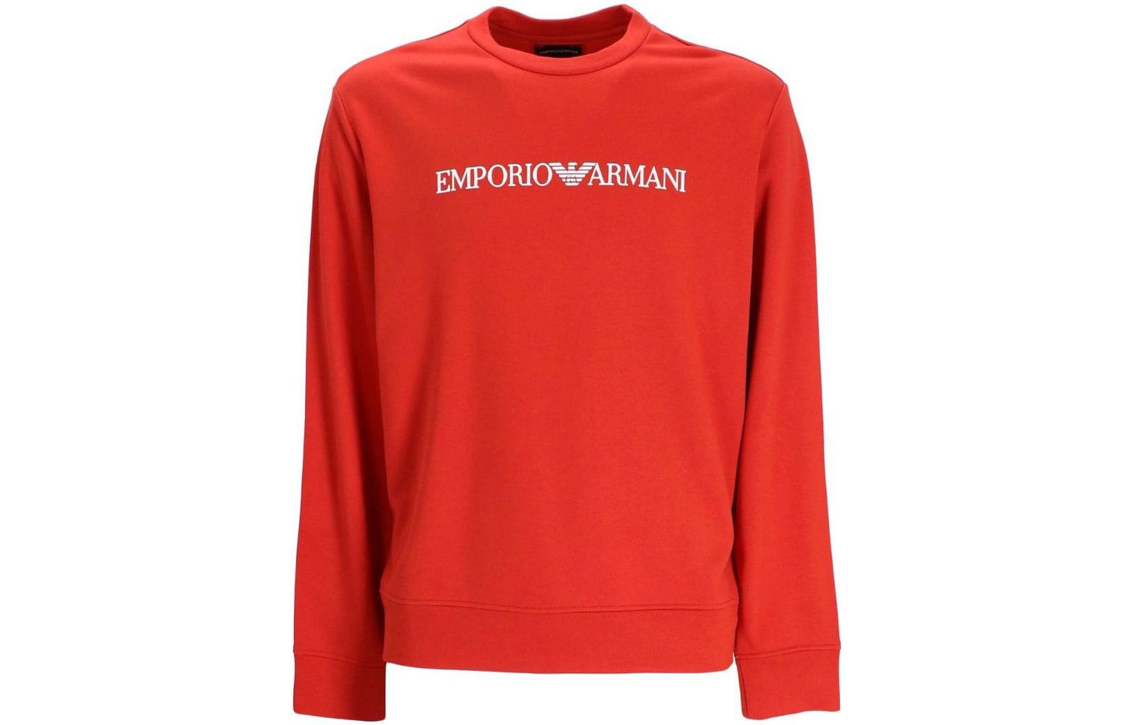 Emporio Armani SS23 Orange Logo Crewneck Sweatshirt 8N1MR6-1JRIZ-F211