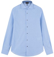 Emporio Armani SS23 Pattern Print Single-Breasted Long Sleeve Shirt Light Blue Mens. 3R1C86-1K0BZ-F742 Emporio Armani SS23 Pattern Print Single-Breasted Long Sleeve Shirt Light Blue Mens. 3R1C86-1K0BZ-F742