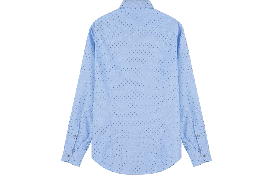 Lookbook エンポリオアルマーニ SS23 パターンプリント 長袖シャツ ライトブルー メンズ. 3R1C86-1K0BZ-F742