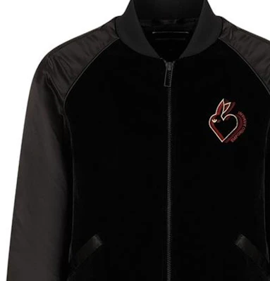 EMPORIO ARMANI SS23 兔子刺繡緞面飛行夾克 男款 黑色 3R1BD5-1NSAZ-0999 Details for EMPORIO ARMANI SS23 兔子刺繡緞面飛行夾克 男款 黑色 3R1BD5-1NSAZ-0999
