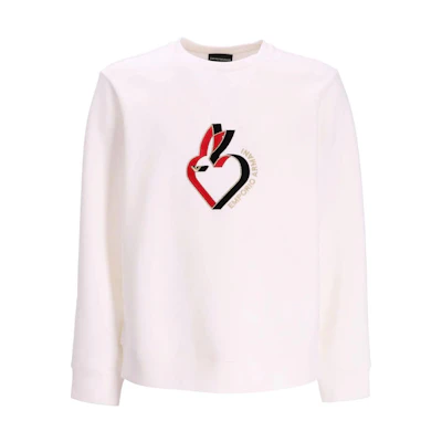 Emporio Armani SS23 Rabbit Print Pullover Crewneck Sweatshirt Men Light Pink 3R1MBJ1JHSZ-0101