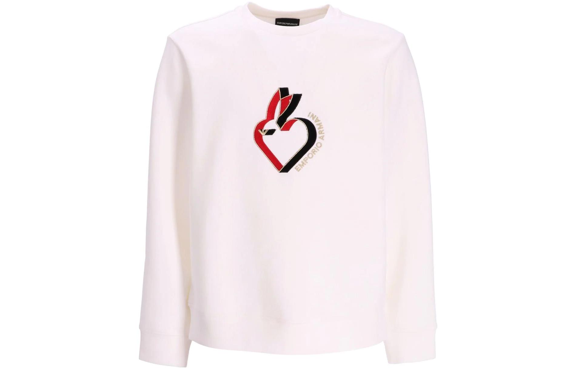 Emporio Armani SS23 Rabbit Print Pullover Crewneck Sweatshirt Men Light Pink 3R1MBJ1JHSZ-0101 圖 2