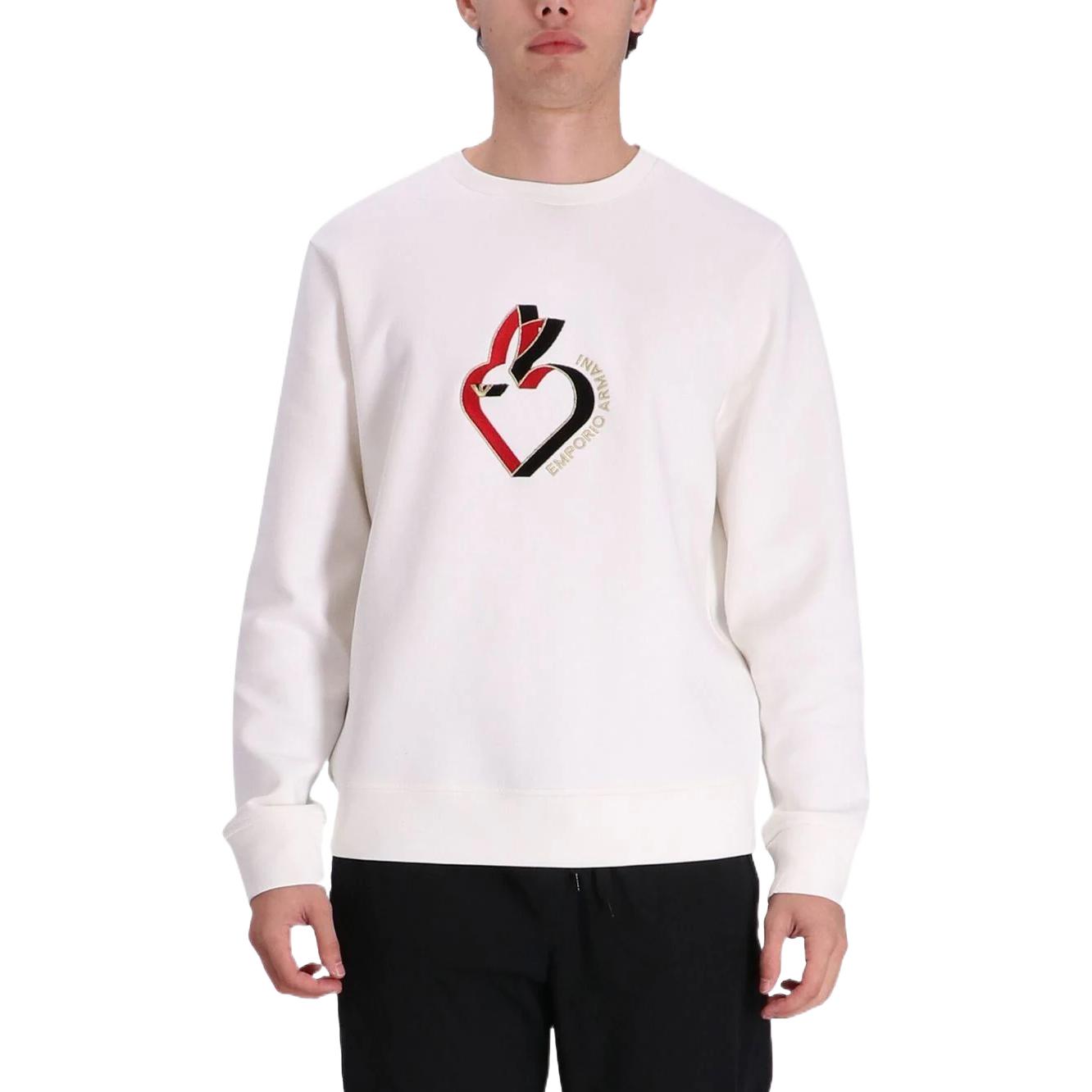 Emporio Armani SS23 Rabbit Print Pullover Crewneck Sweatshirt Men Light Pink 3R1MBJ1JHSZ-0101 圖 3