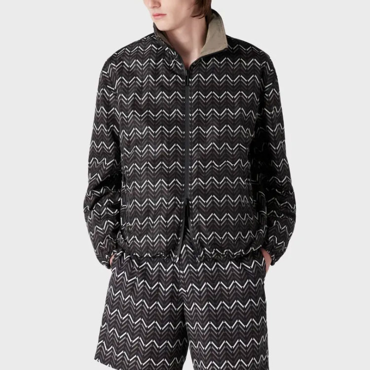 Emporio Armani SS23 Reversible Herringbone Long-Sleeve Jacket  Black 3R1BR7-1NTDZ-F744 圖 4