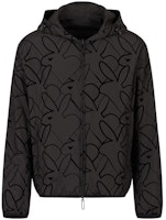 Emporio Armani SS23 Reversible Hooded Jacket Black Lunar Rabbit Print. 3R1BD4-1NRZZ-F062 Emporio Armani SS23 Reversible Hooded Jacket Black Lunar Rabbit Print. 3R1BD4-1NRZZ-F062