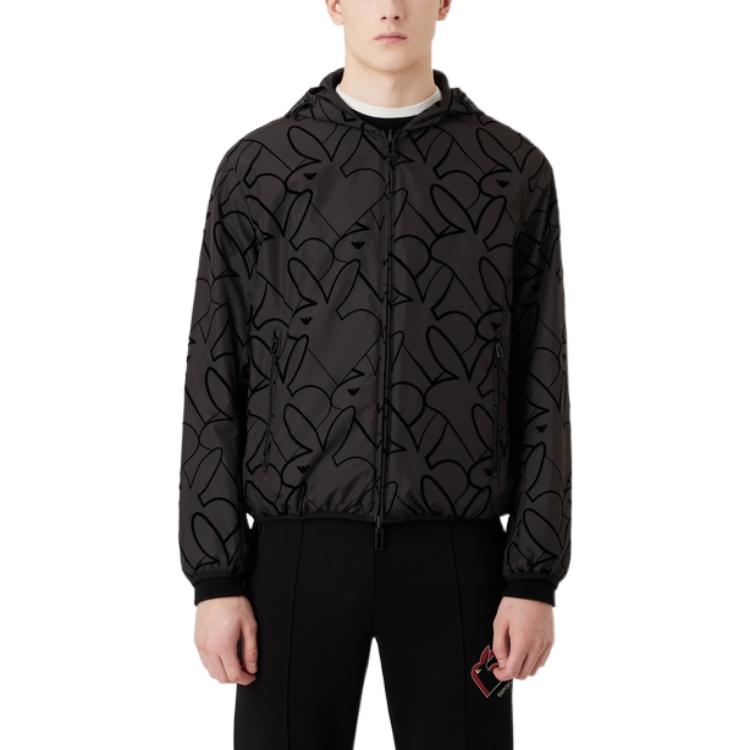 Details for Emporio Armani SS23双面连帽夹克 黑色兔年印花外套. 3R1BD4-1NRZZ-F062