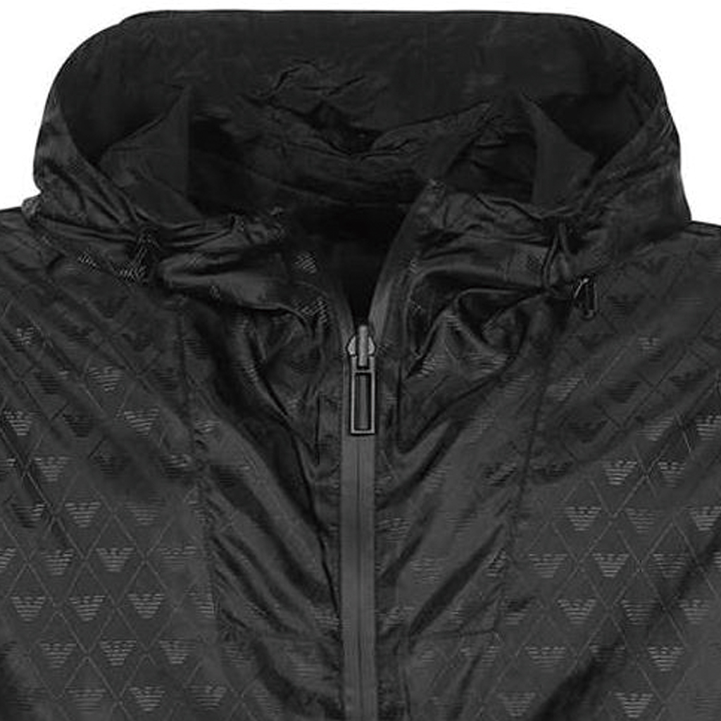EMPORIO ARMANI SS23 Reversible Logo Print Hooded Jacket  Black. 3R1BQ9-1NVSZ-F073 圖 4