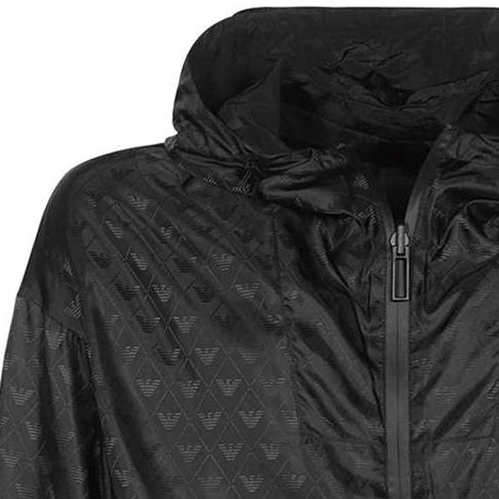 EMPORIO ARMANI SS23 Reversible Logo Print Hooded Jacket  Black. 3R1BQ9-1NVSZ-F073 圖 5