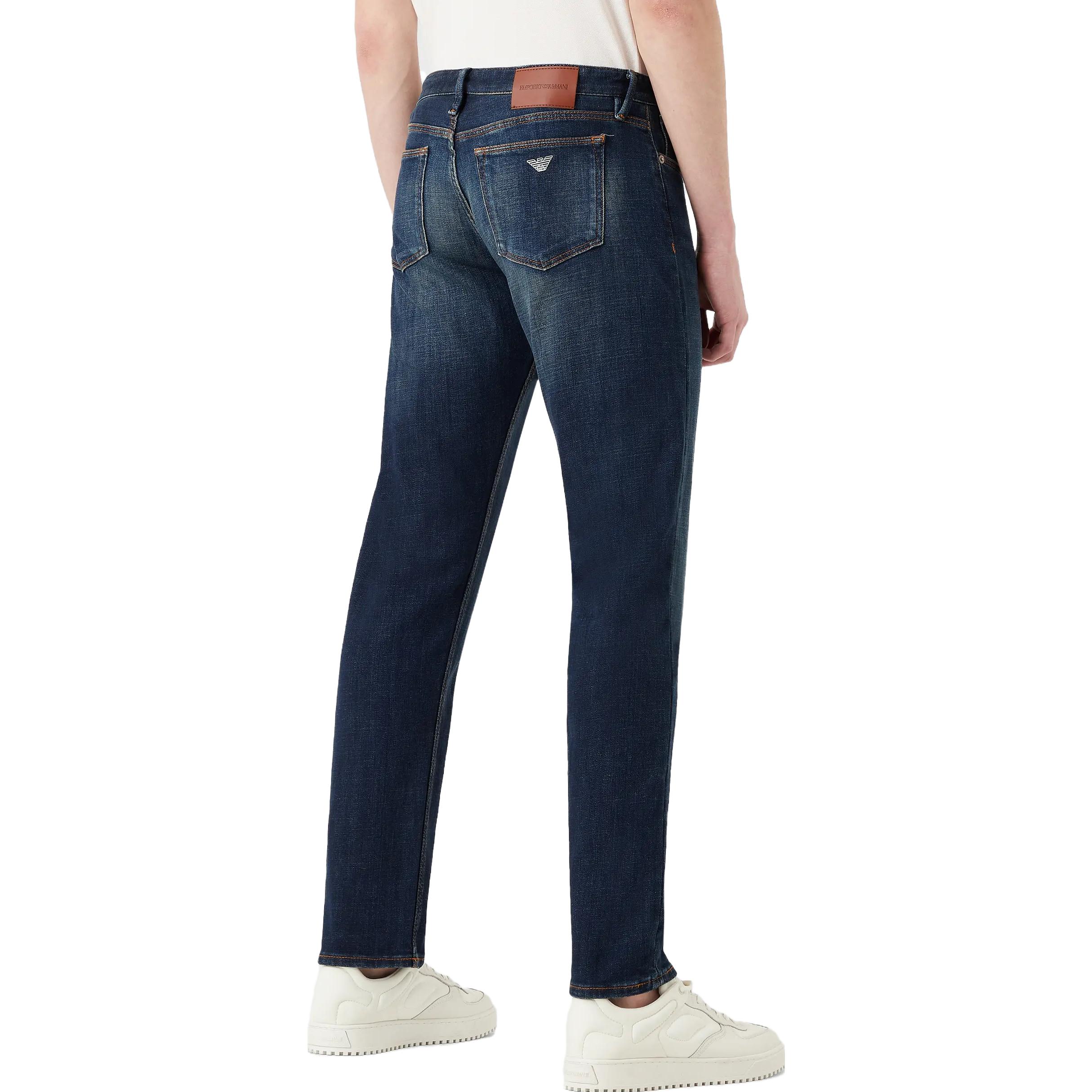 Emporio Armani SS23 Slim-Fit Distressed Logo Jeans Men Denim Blue. 3R1J75-1D0DZ-0941 圖 5
